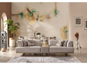 Urla Cream Stationary Module Sofa - Ornate Home