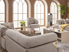 Urla Cream Stationary Module Sofa - Ornate Home