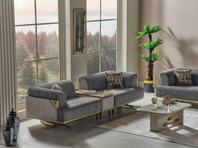 Urla Grey Stationary Module Sofa - Ornate Home
