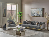 Urla Grey 4-pieces (Sofa & Module Sofa & 2 Chair) Living Room Set