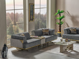 Urla Grey 4-pieces (Sofa & Module Sofa & 2 Chair) Living Room Set