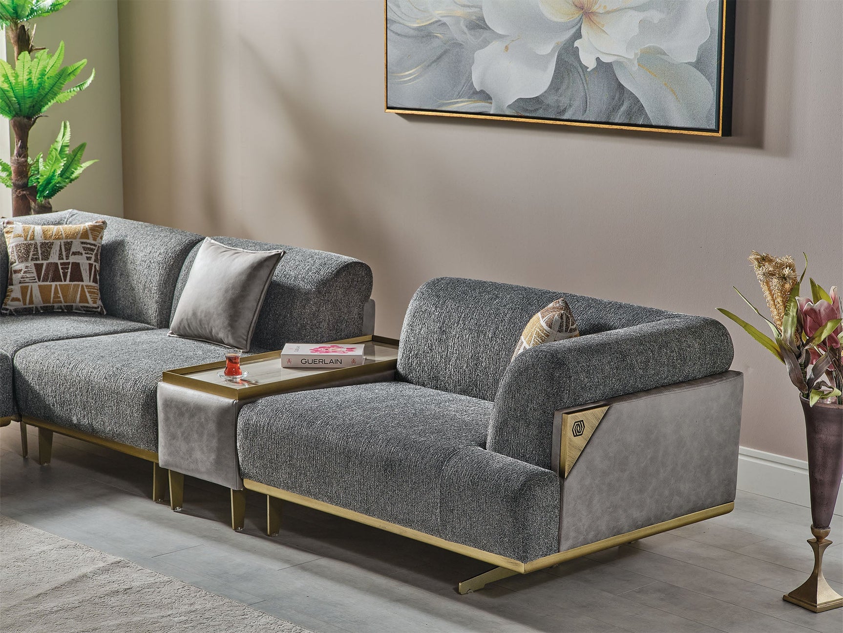 Urla Grey Modular Sectional Sofa