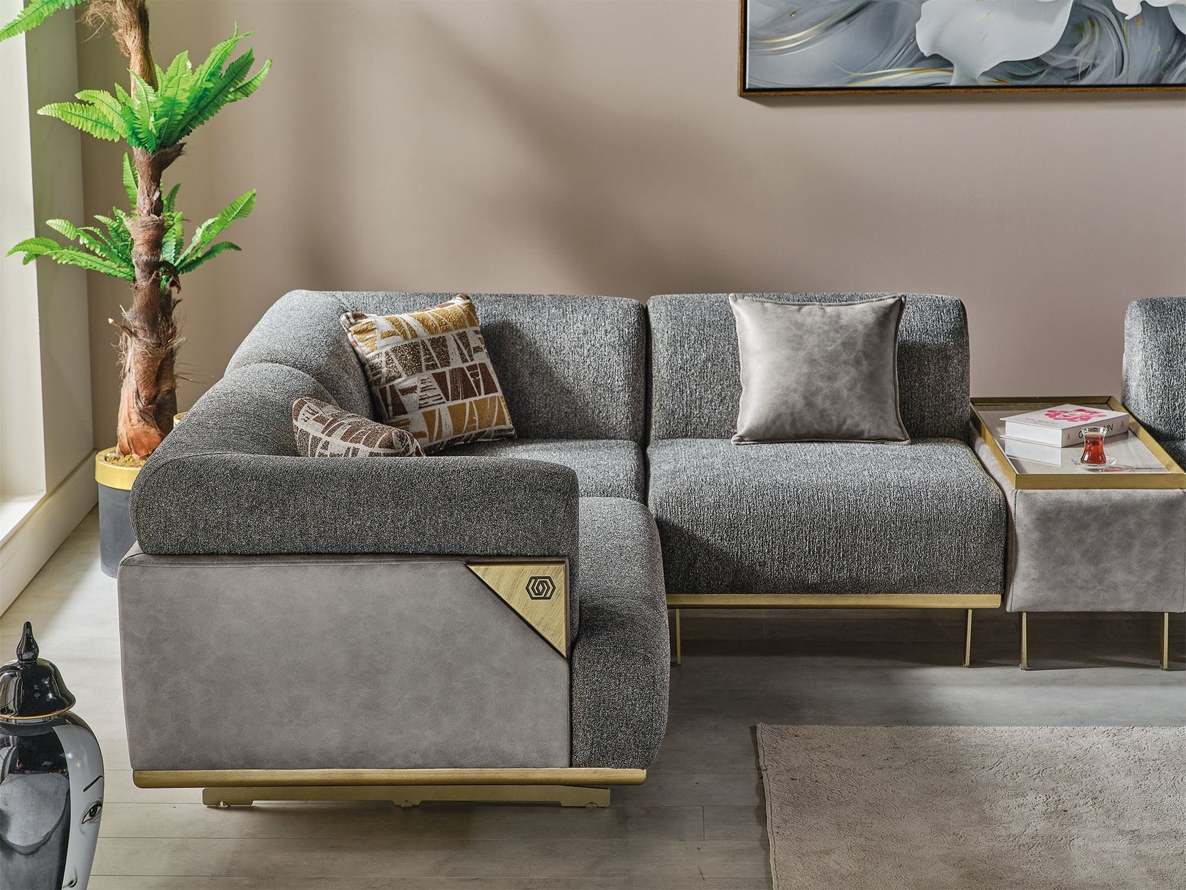 Urla Grey Modular Sectional Sofa