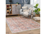 Urpi Rose & Blue Washable Area Rug - Clearance - Ornate Home