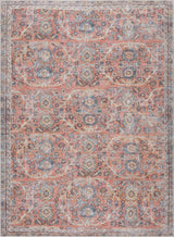 Urpi Rose & Blue Washable Area Rug - Clearance - Ornate Home