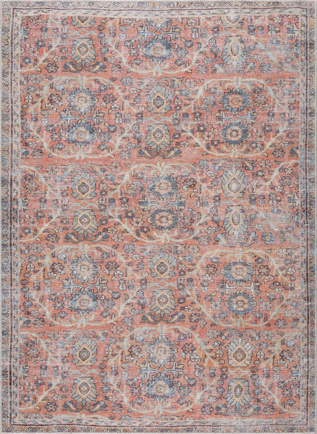 Urpi Rose & Blue Washable Area Rug - Clearance - Ornate Home