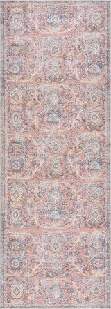 Urpi Rose & Blue Washable Area Rug - Clearance - Ornate Home