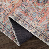 Urpi Rose & Blue Washable Area Rug - Clearance - Ornate Home