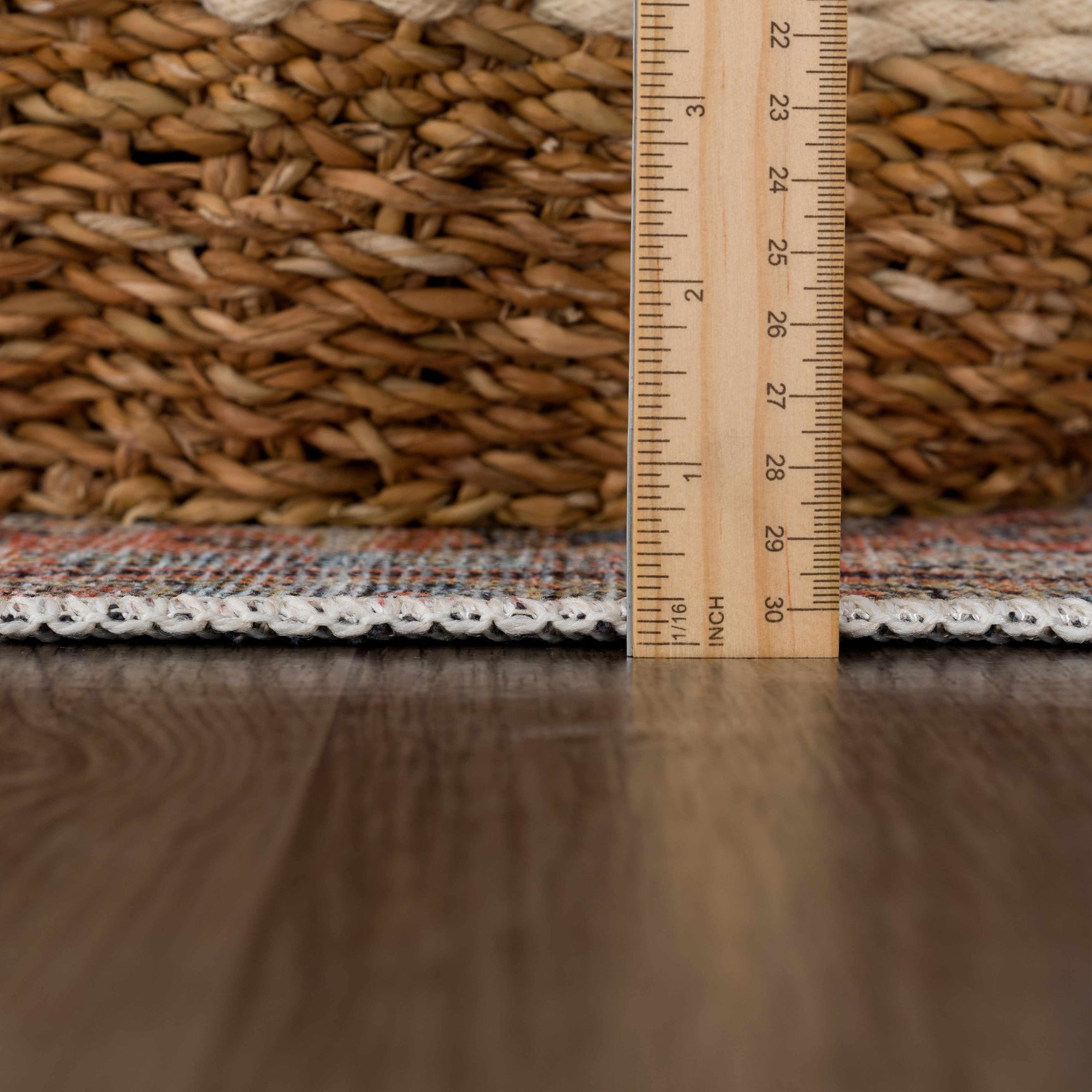 Urpi Rose & Blue Washable Area Rug - Clearance - Ornate Home