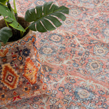 Urpi Rose & Blue Washable Area Rug - Clearance - Ornate Home