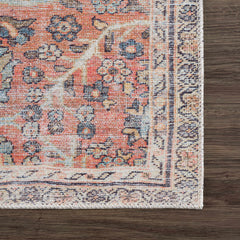 Urpi Rose & Blue Washable Area Rug - Clearance - Ornate Home