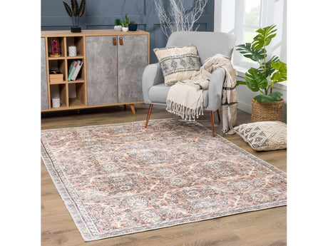 Urpi Rose & Brown Washable Area Rug - Clearance - Ornate Home