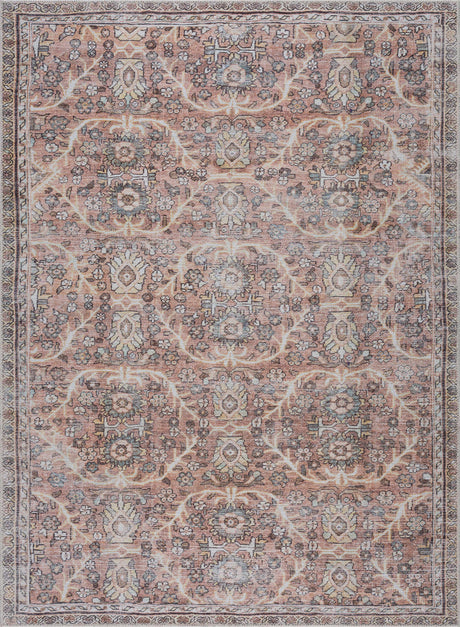 Urpi Rose & Brown Washable Area Rug - Clearance - Ornate Home