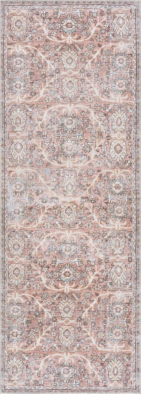 Urpi Rose & Brown Washable Area Rug - Clearance - Ornate Home