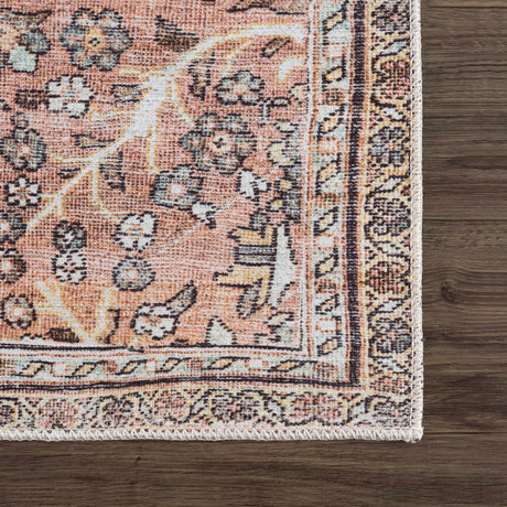 Urpi Rose & Brown Washable Area Rug - Clearance - Ornate Home