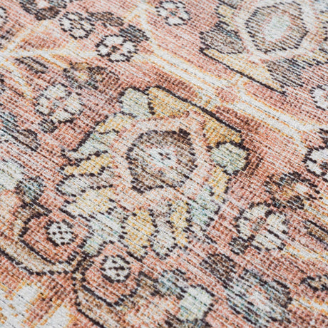 Urpi Rose & Brown Washable Area Rug - Clearance - Ornate Home