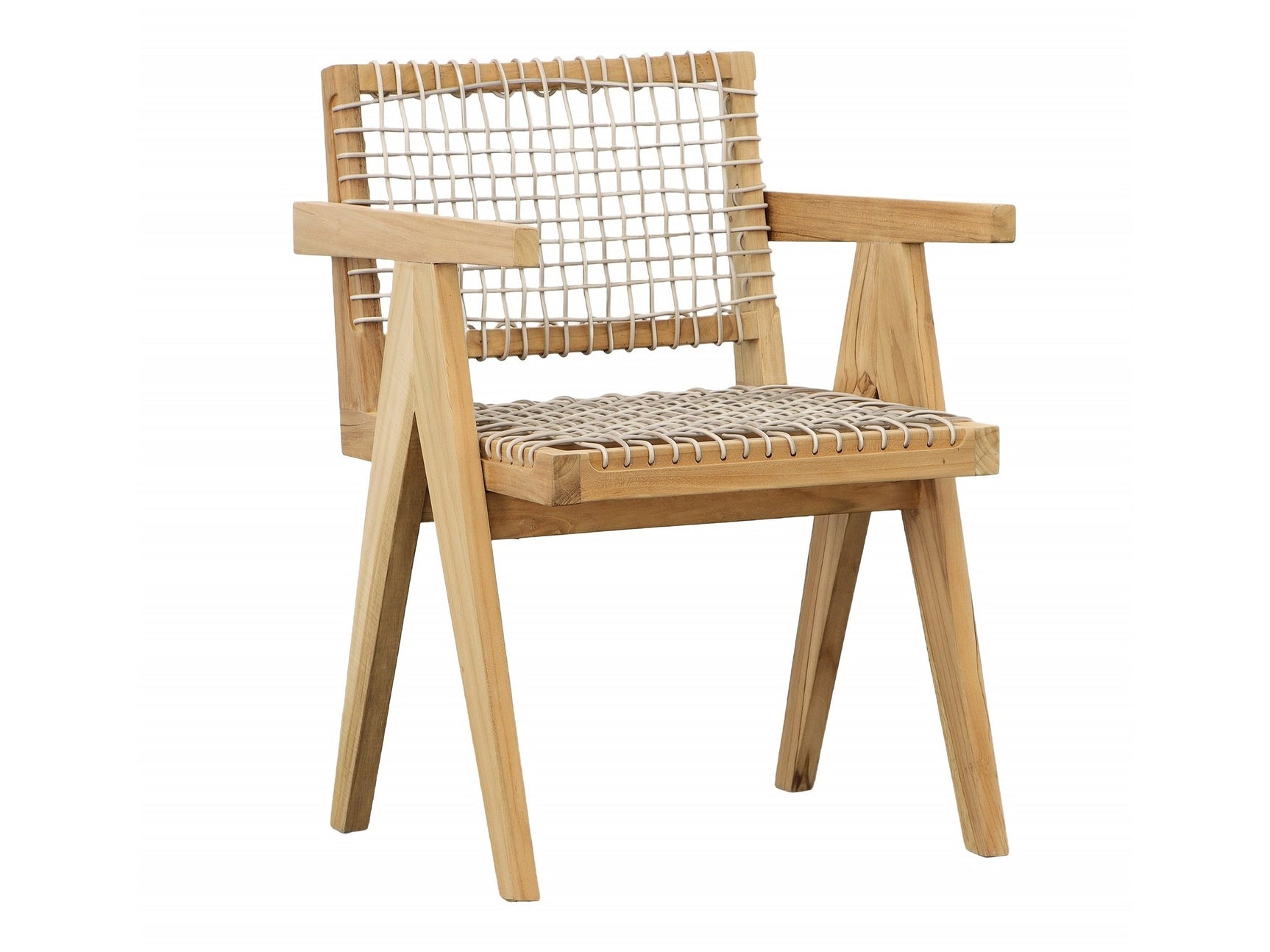 Ursula Natural/Taupe Outdoor Dining Chair - Ornate Home