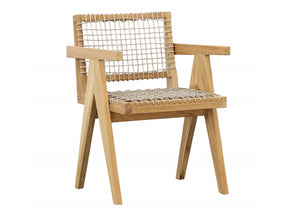 Ursula Natural/Taupe Outdoor Dining Chair - Ornate Home