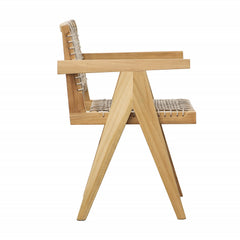 Ursula Natural/Taupe Outdoor Dining Chair - Ornate Home