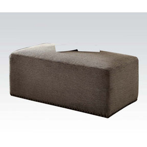 Ushury Gray Ottoman - Ornate Home