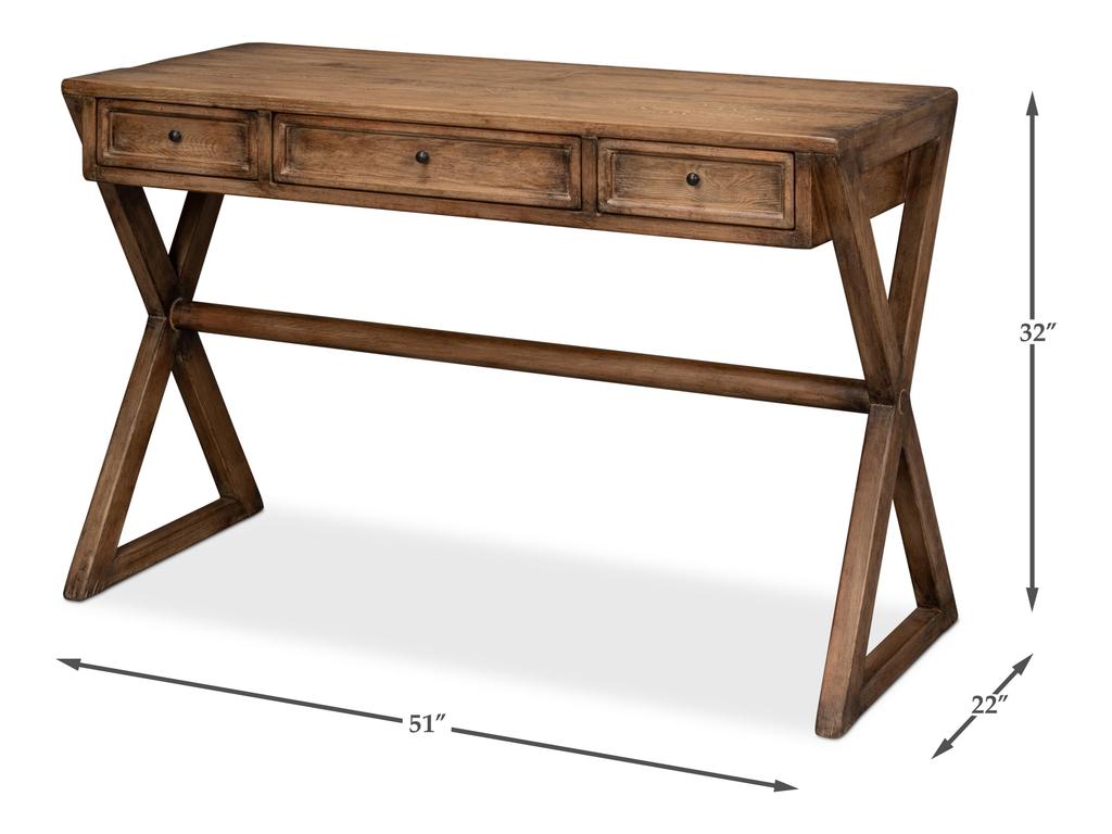 Utility Studio Brown Kitchen Desk - Ornate Home