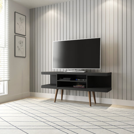 Utopia 53.14 TV Stand in Black - Ornate Home