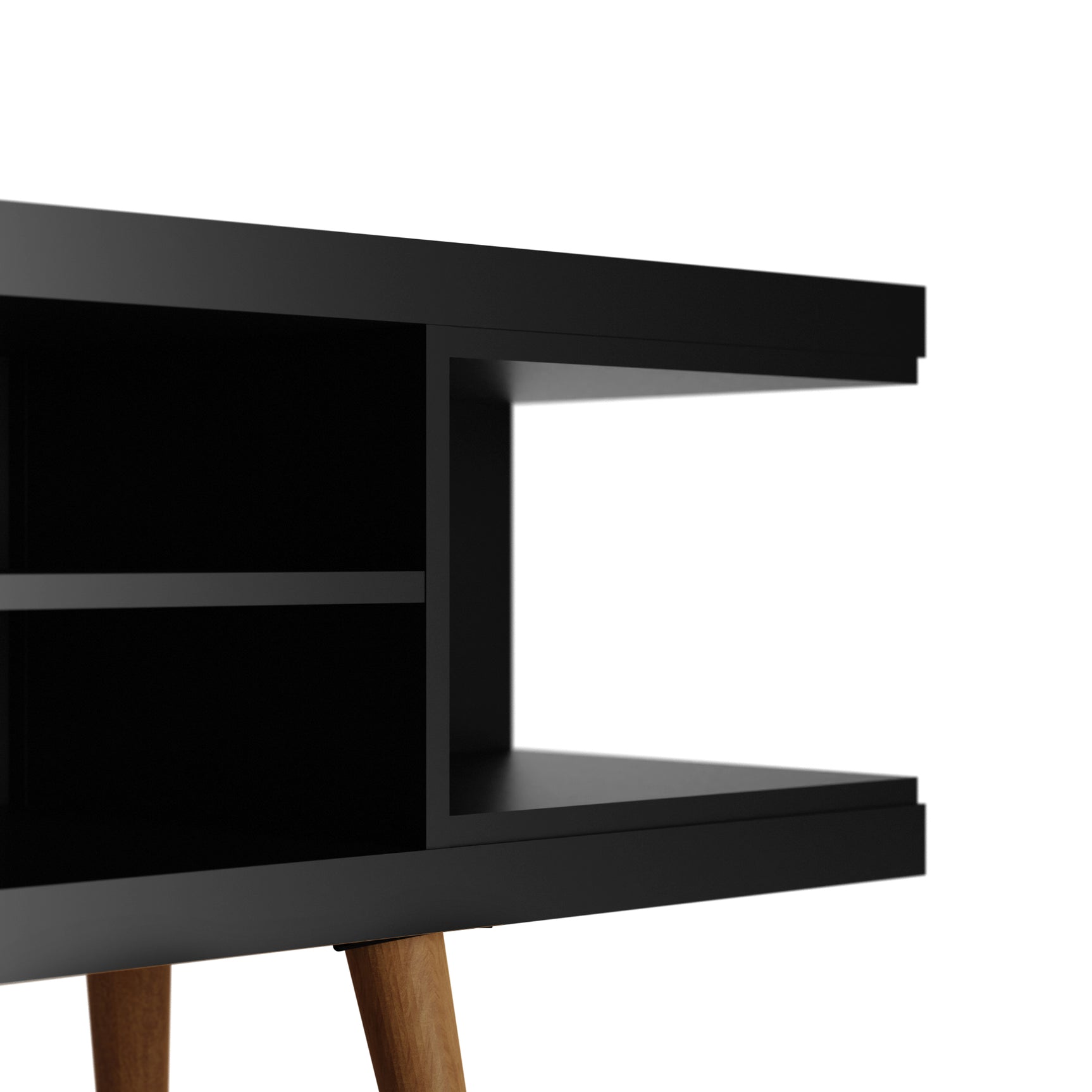 Utopia 53.14 TV Stand in Black - Ornate Home
