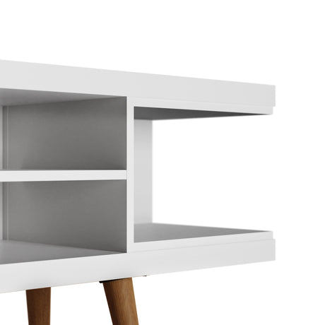 Utopia 53.14 TV Stand in White Matte - Ornate Home
