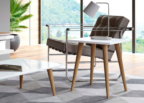 Utopia High Square End Table in White Gloss - Ornate Home