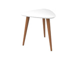 Utopia High Triangle End Table in White Gloss - Ornate Home