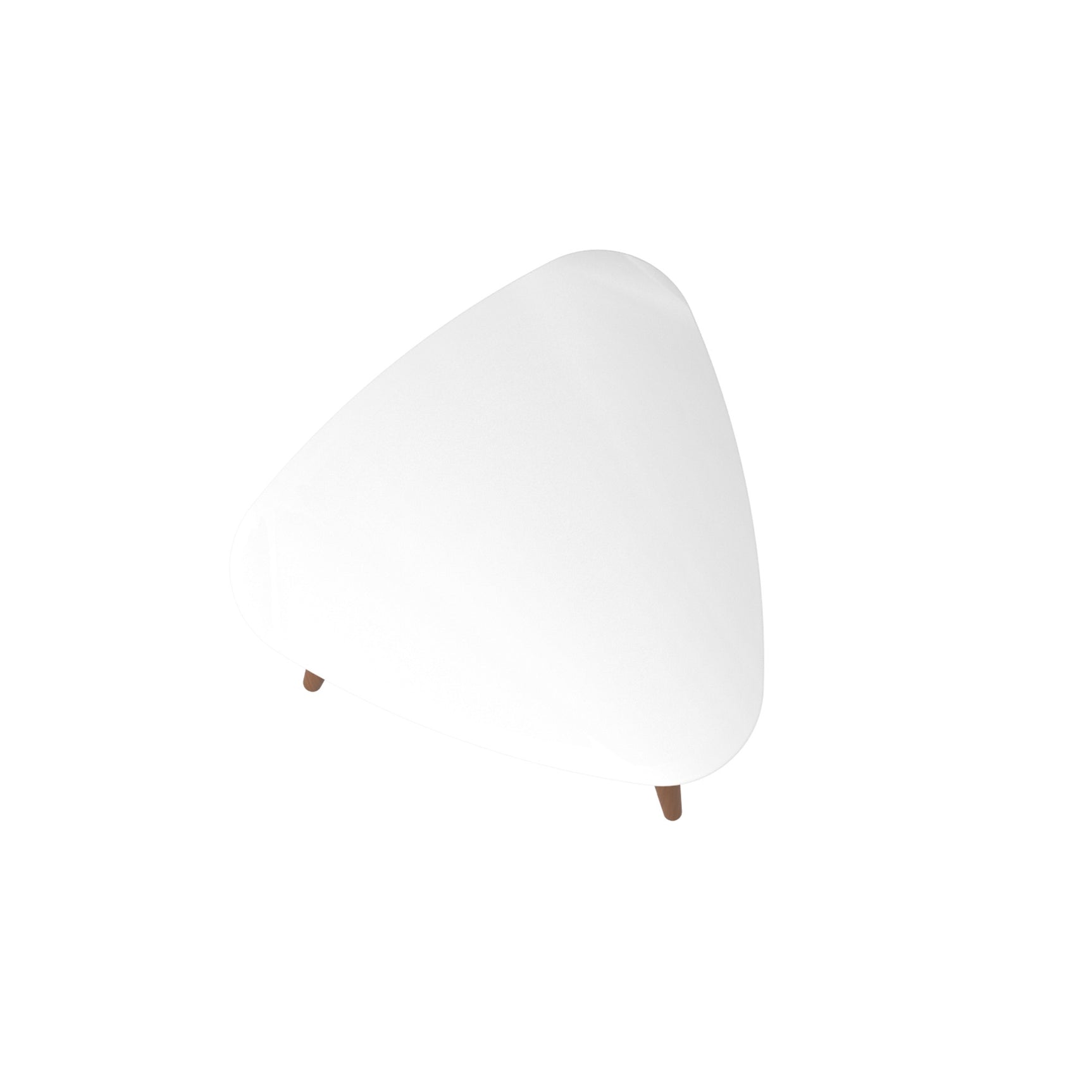 Utopia High Triangle End Table in White Gloss - Ornate Home