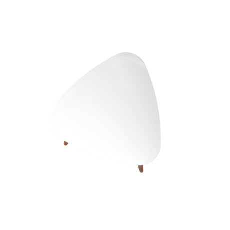 Utopia High Triangle End Table in White Gloss - Ornate Home