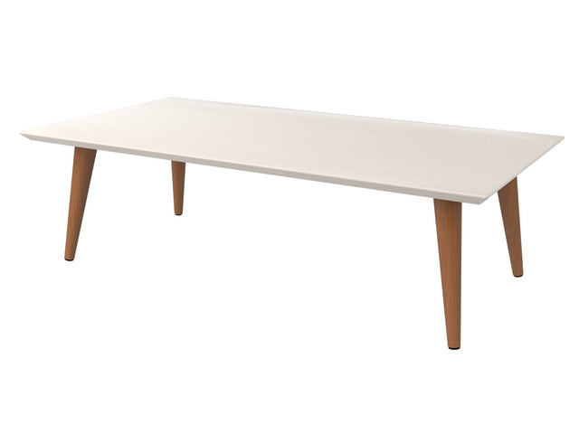 Utopia Low Rectangle End Table in Off White - Ornate Home