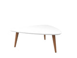 Utopia Low Triangle Coffee Table in White Gloss - Ornate Home