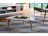 Utopia Low Triangle Coffee Table in White Gloss - Ornate Home