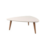 Utopia Low Triangle End Table in Off White - Ornate Home