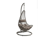 Uzae Gray Patio Swing Chair w/ Stand - Ornate Home