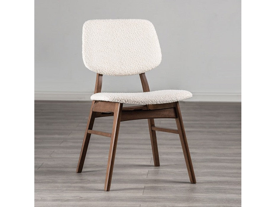 Uzwil Walnut/Beige Side Chair (Set of 2) - Ornate Home