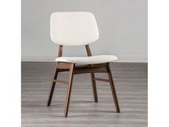 Uzwil Walnut/Beige Side Chair (Set of 2) - Ornate Home