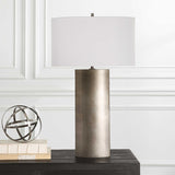 V-Groove Black/Gray Modern Table Lamp - Ornate Home