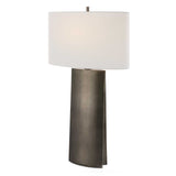 V-Groove Black/Gray Modern Table Lamp - Ornate Home