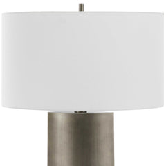 V-Groove Black/Gray Modern Table Lamp - Ornate Home