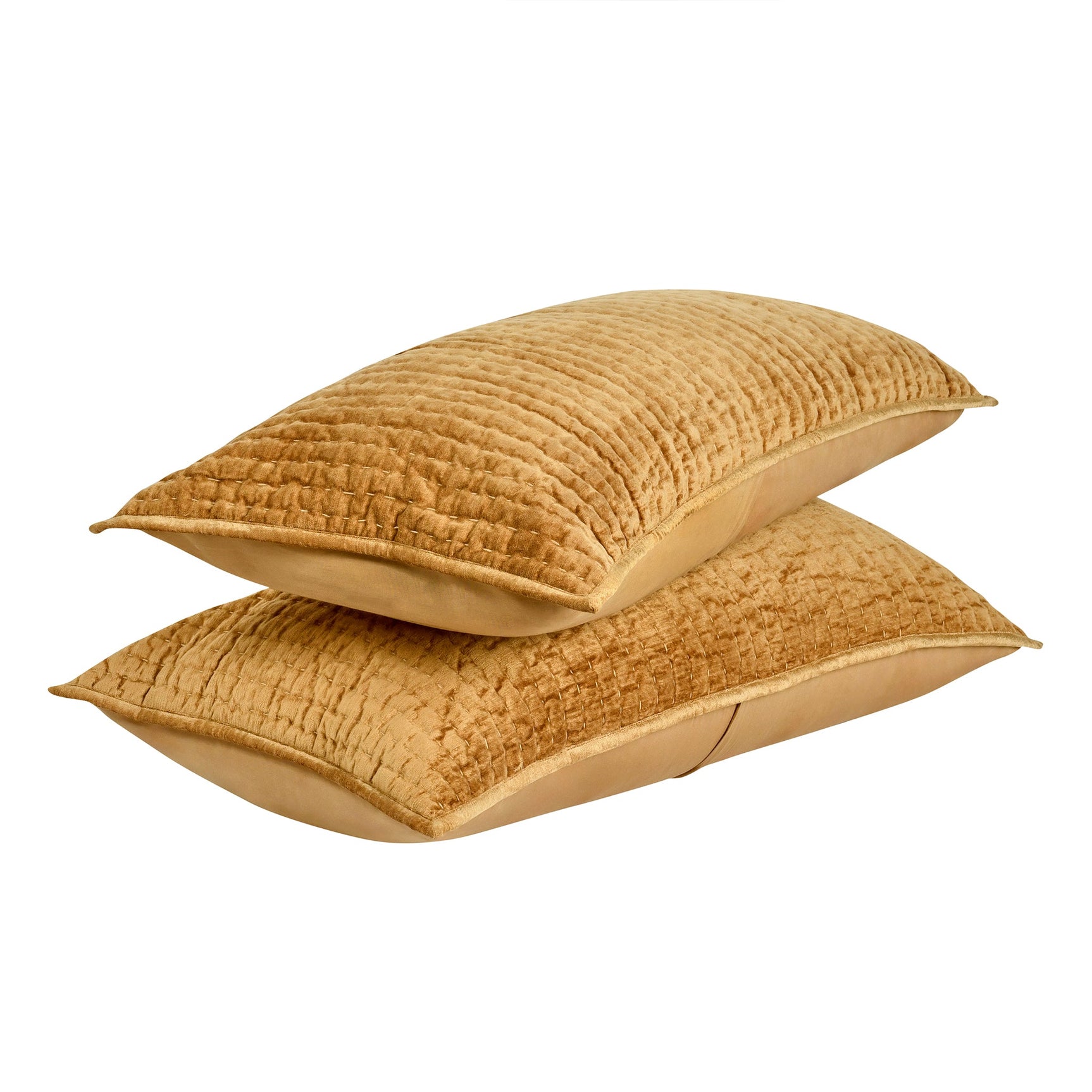 Bari Honey Gold Velvet Quilt Collection