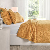 Bari Honey Gold Velvet Quilt Collection