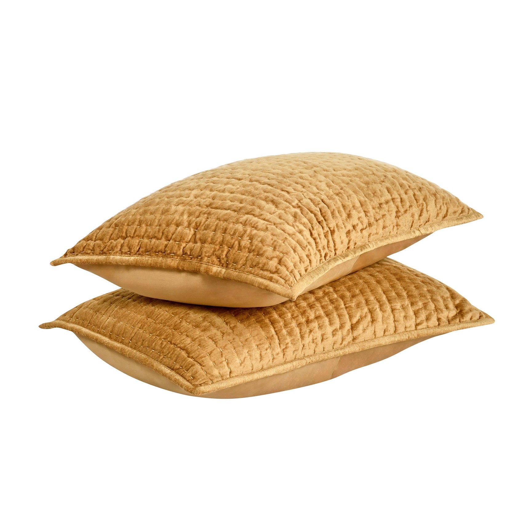 Bari Honey Gold Velvet Quilt Collection