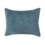 Bari Stone Blue Velvet Quilt Collection