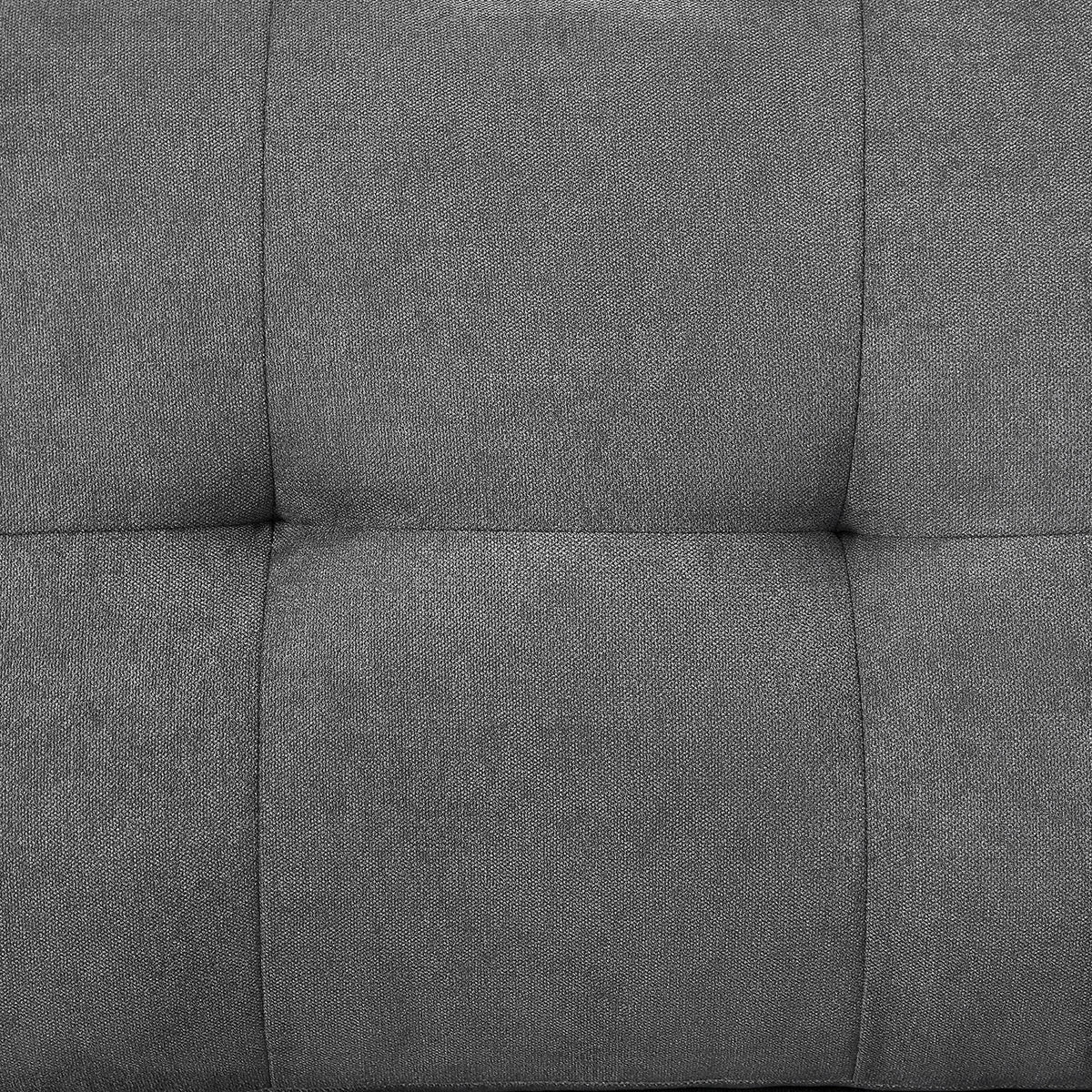 Toby Gray 95"W Woven Fabric Reversible Sleeper Sectional Sofa with Storage Chaise