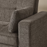 Arnold Ash Brown 76"W Chenille Convertible Sleeper Sofa