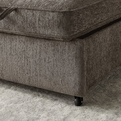 Arnold Ash Brown 76"W Chenille Convertible Sleeper Sofa