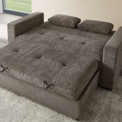 Arnold Ash Brown 76"W Chenille Convertible Sleeper Sofa